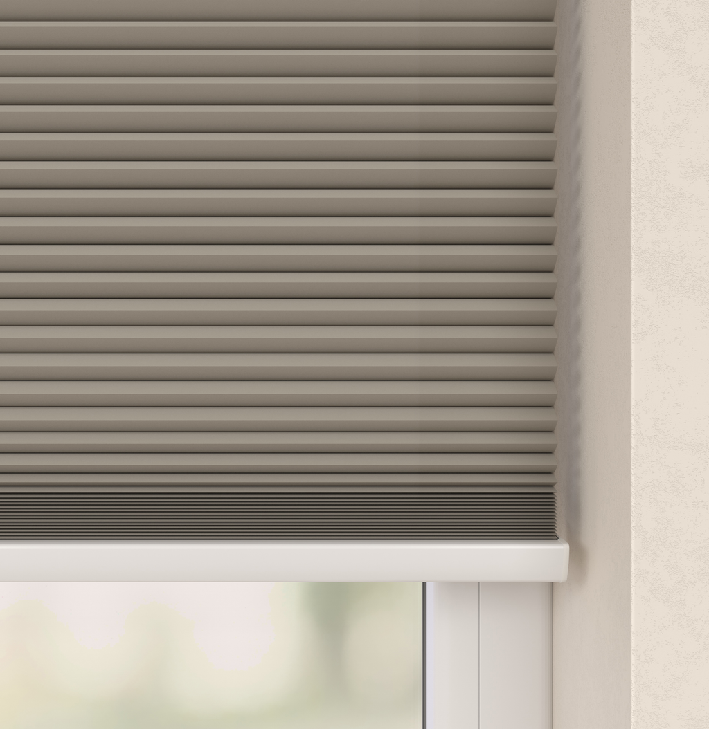 Elektrische Plissé gordijnen Monaco Zand 04