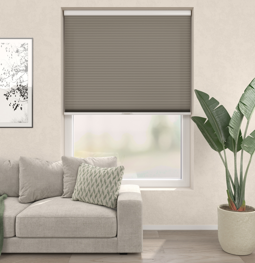 Elektrische Plissé gordijnen Monaco Zand 04