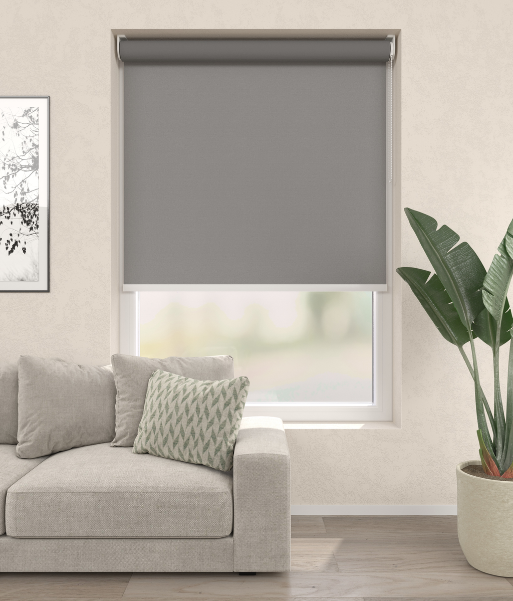 Elektrisch Rolgordijn Milaan Velours Grijs 3800