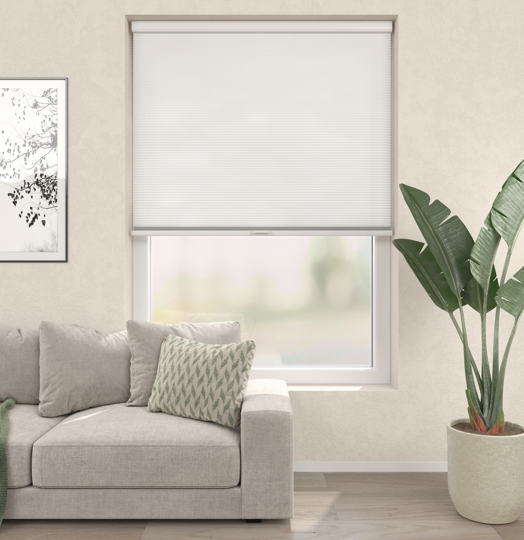 Elektrische Plissé gordijnen Parijs Wit 100