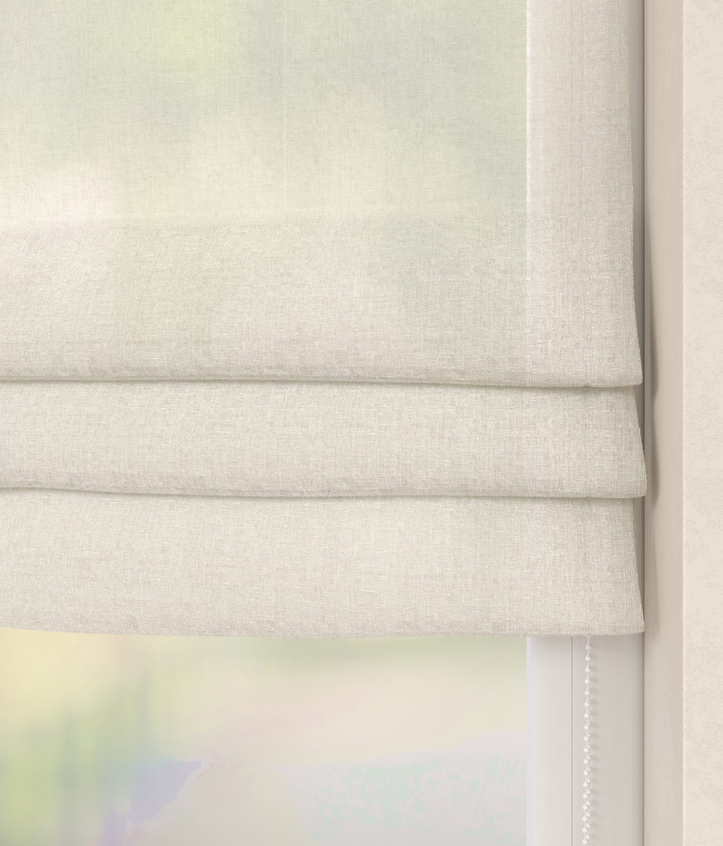 Vouwgordijn Linnenlook Ivoor Afbeelding 2
