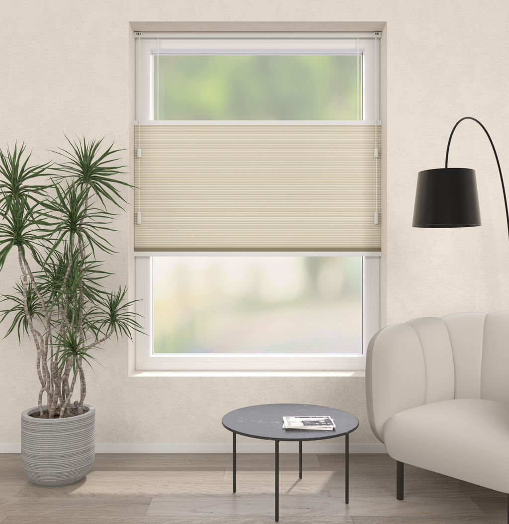 Plissé gordijnen Monaco Ecru Verduister 02