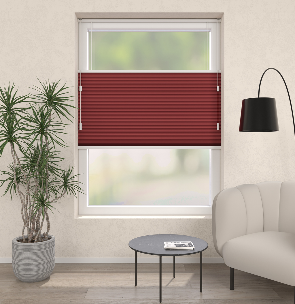 Plissé gordijnen Monaco Rood 06