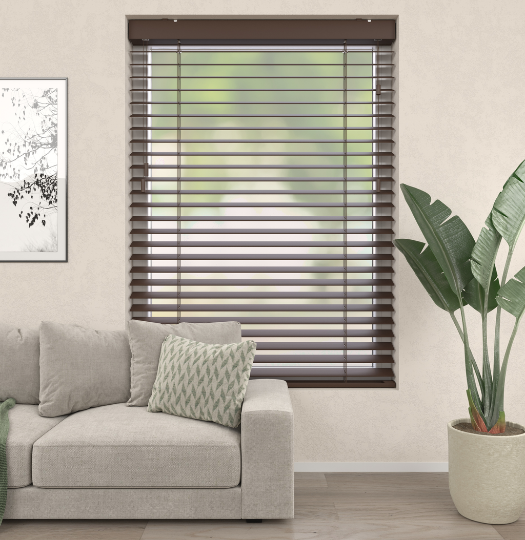 Houten Jaloezieën - Premium Choco Bruin