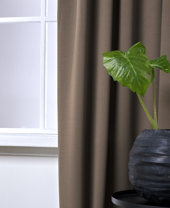 Gordijn Brandvertragend Uni Taupe Afbeelding 2