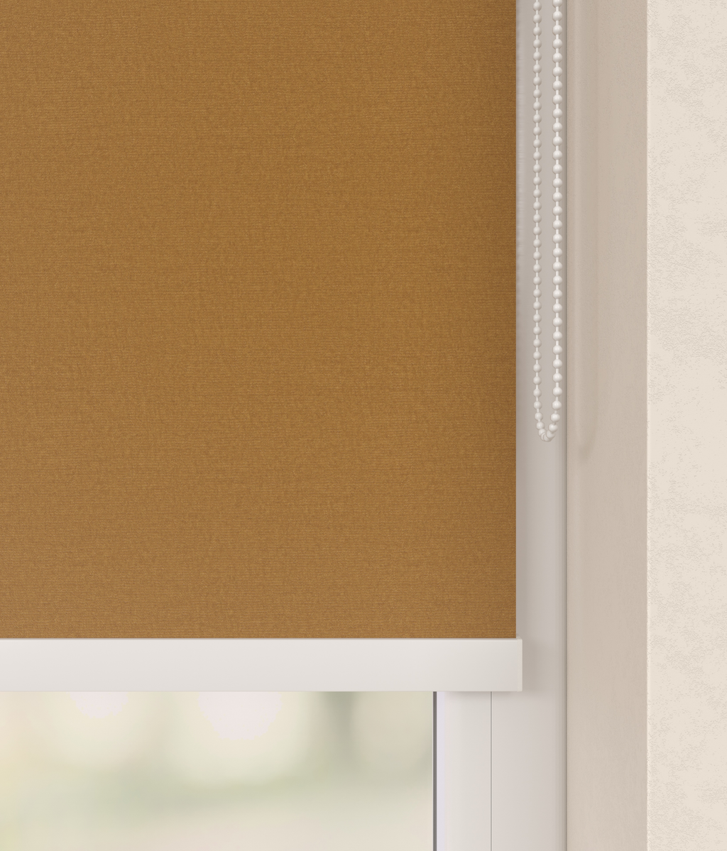 Elektrisch Rolgordijn Milaan Velours Oker 4400