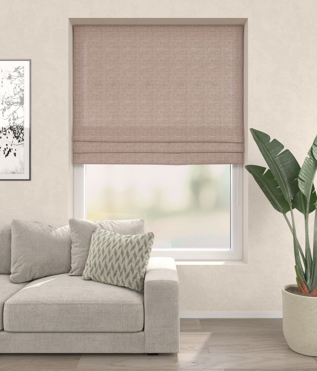 Vouwgordijn Serge Oud Roze 16649