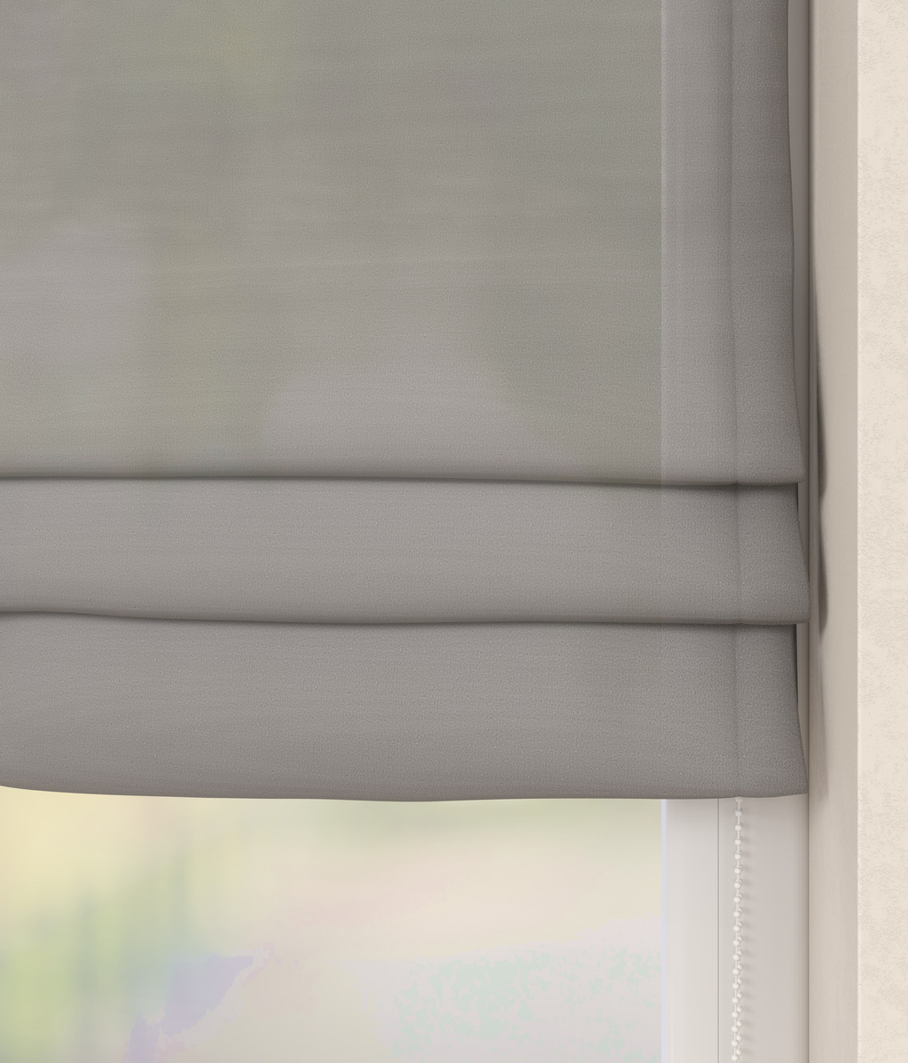 Vouwgordijn Batist Lichtgrijs