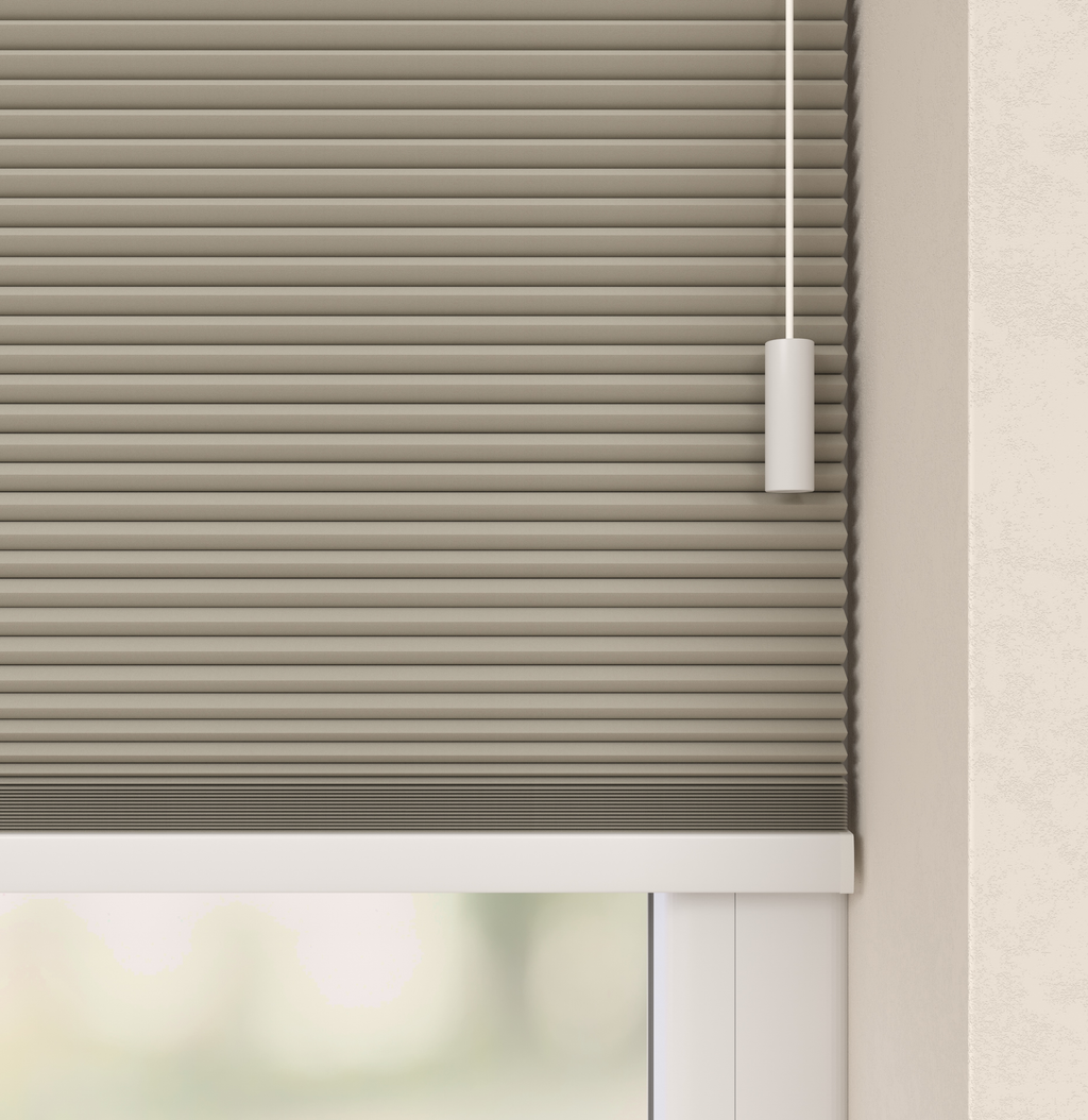 Plissé gordijnen Monaco Zand Verduister 04