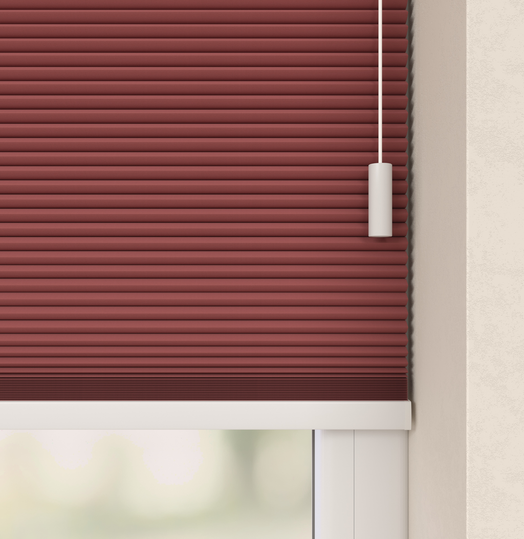 Plissé gordijnen Monaco Rood Verduister 06