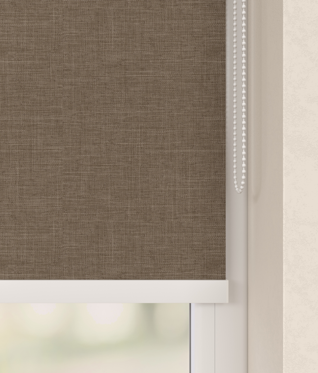 Elektrisch Rolgordijn Toscane Linnenlook Taupe 5300