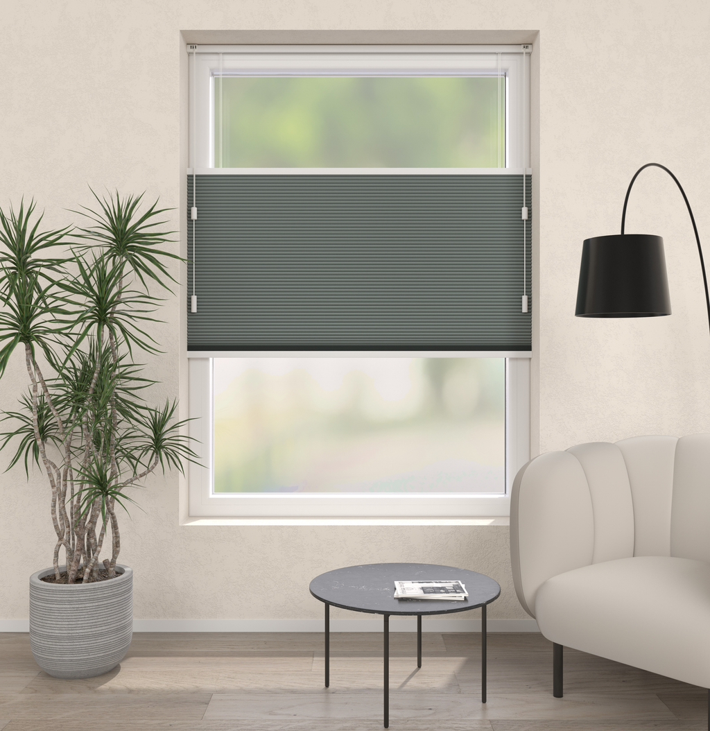 Plissé gordijnen Monaco Grijs Verduister 11