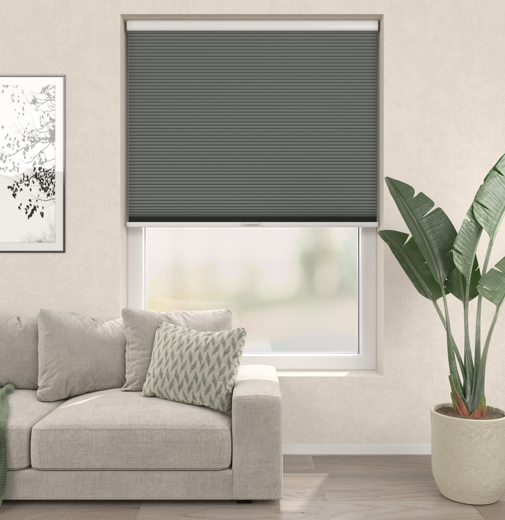 Elektrische Plissé gordijnen Monaco Grijs Verduister 11