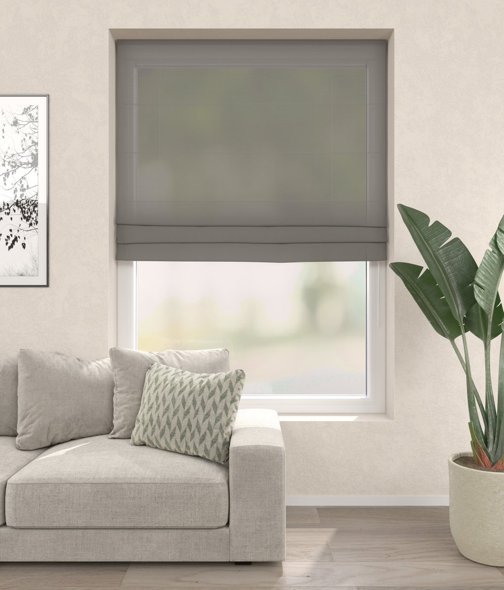 Vouwgordijn Batist Grijs