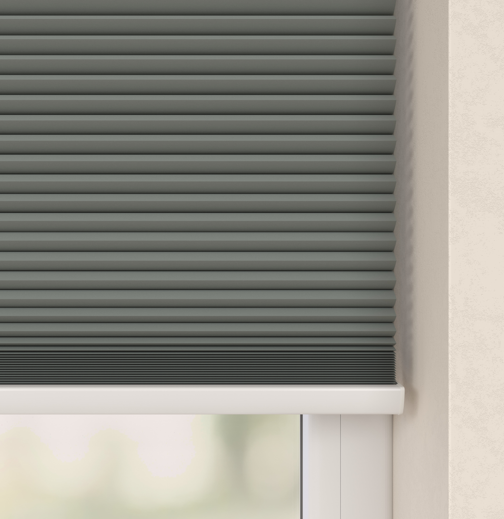 Elektrische Plissé gordijnen Monaco Grijs Verduister 11