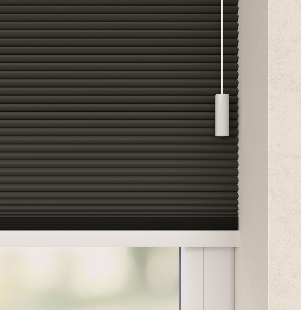 Plissé gordijnen Parijs Antraciet Verduister 5200
