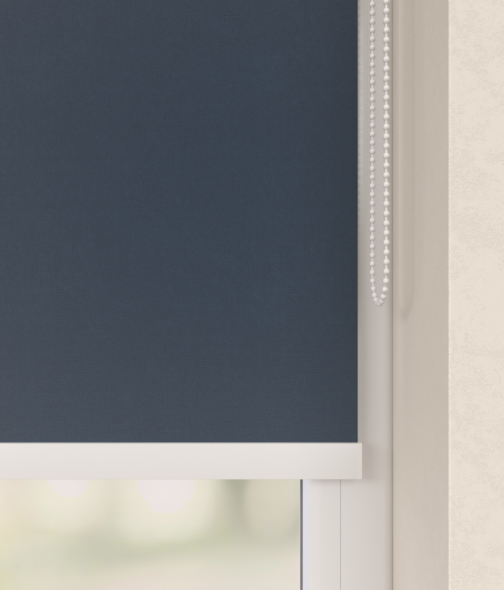 Elektrisch Rolgordijn Milaan Velours Blauw 4100