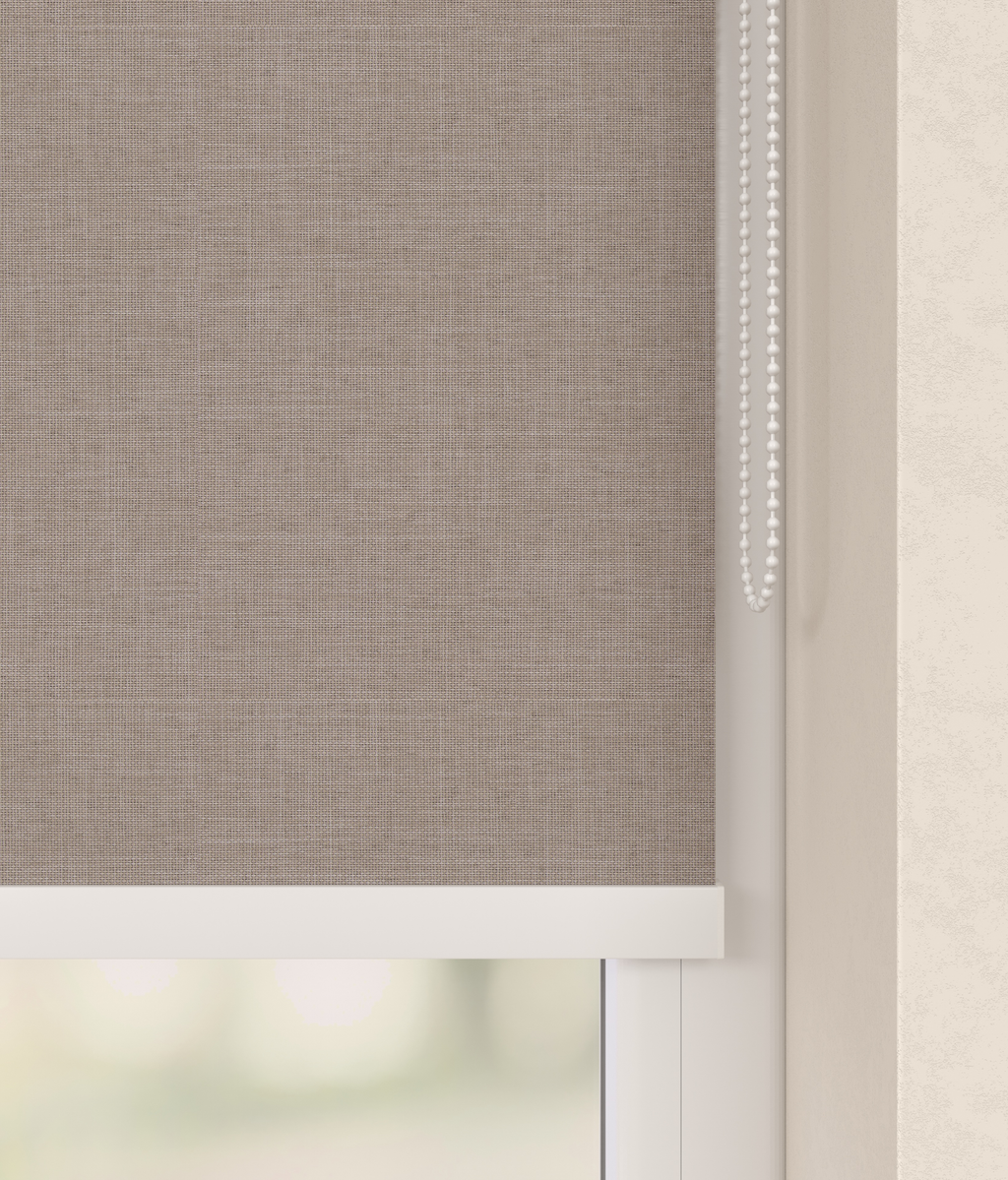 Elektrisch Rolgordijn Toscane Linnenlook Beige 5200