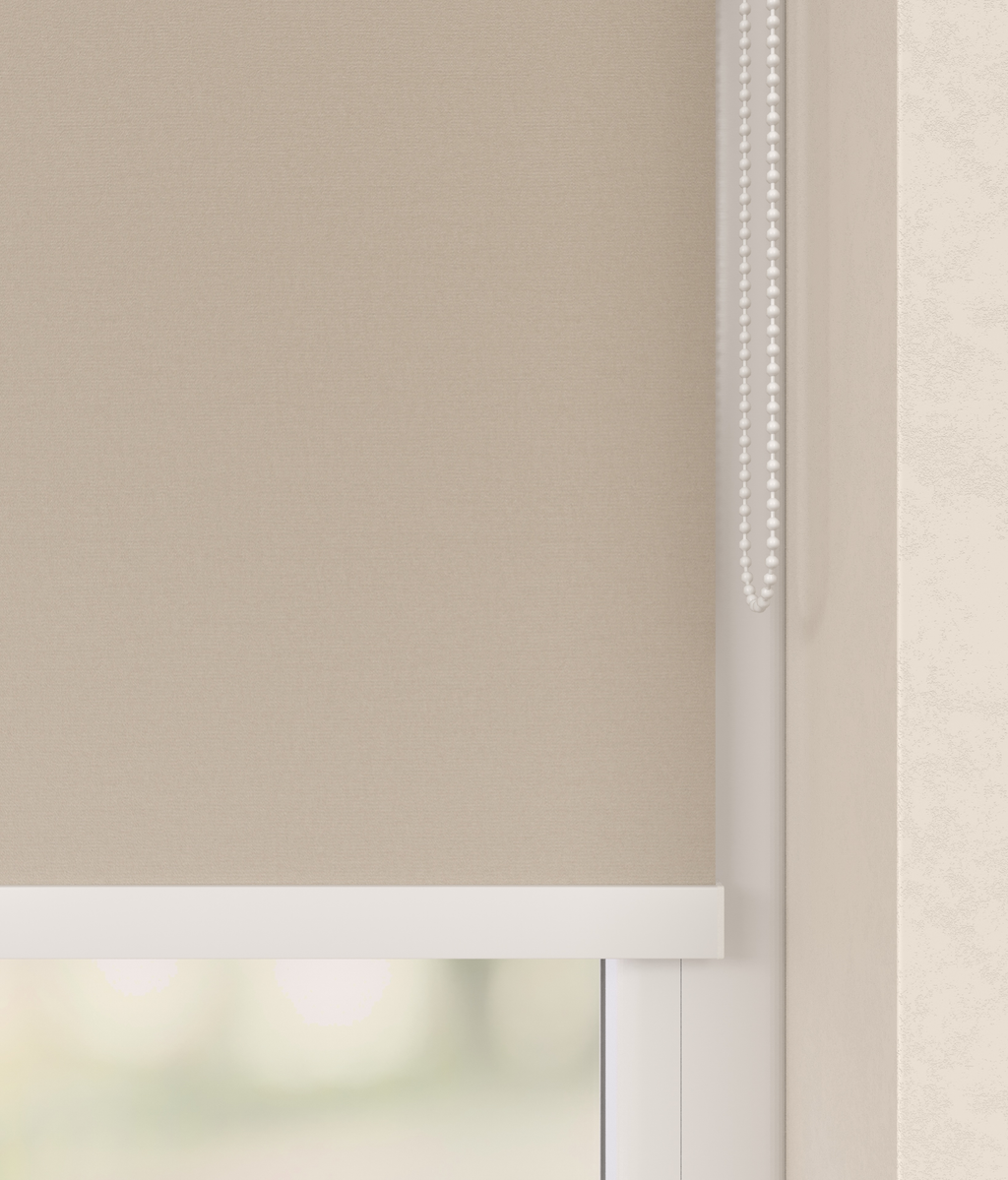 Elektrisch Rolgordijn Milaan Velours Lichtzand 3300