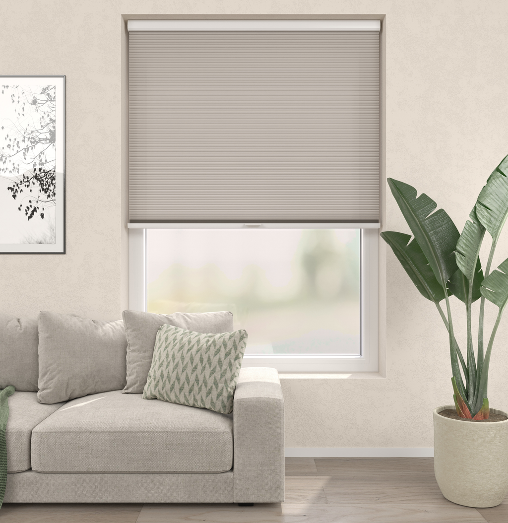 Elektrische Plissé gordijnen Parijs Lichtzand 160