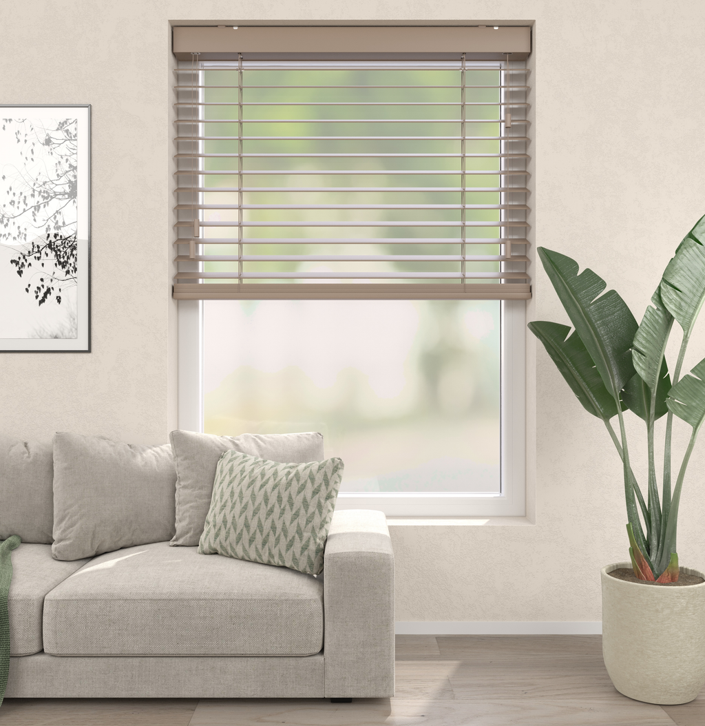 Houten Jaloezieën - Premium Taupe