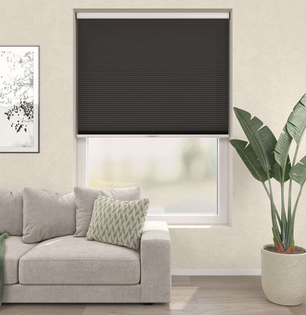 Elektrische Plissé gordijnen Monaco Antraciet 12