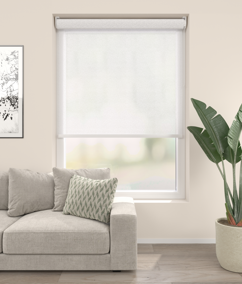 Elektrisch Rolgordijn Bergamo Boucle Ecru 100 Afbeelding 1