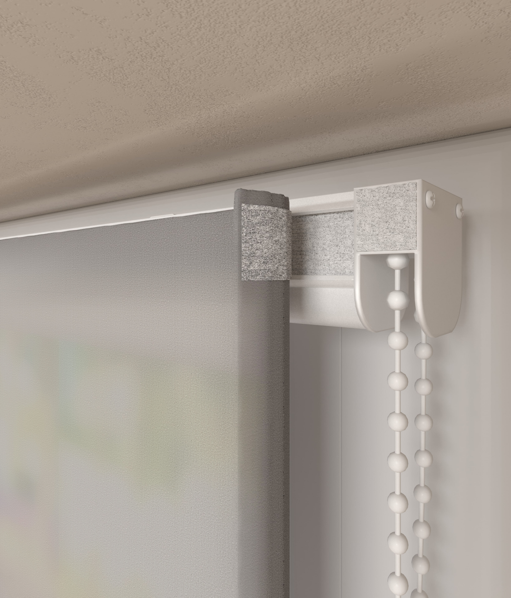 Vouwgordijn Batist Lichtgrijs