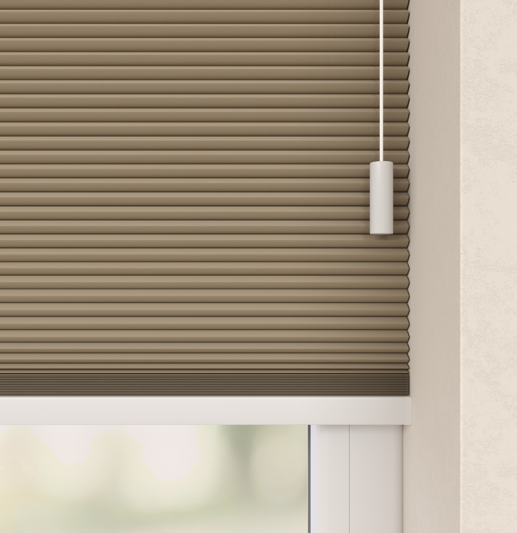 Plissé gordijnen Parijs Zand Verduister 5170