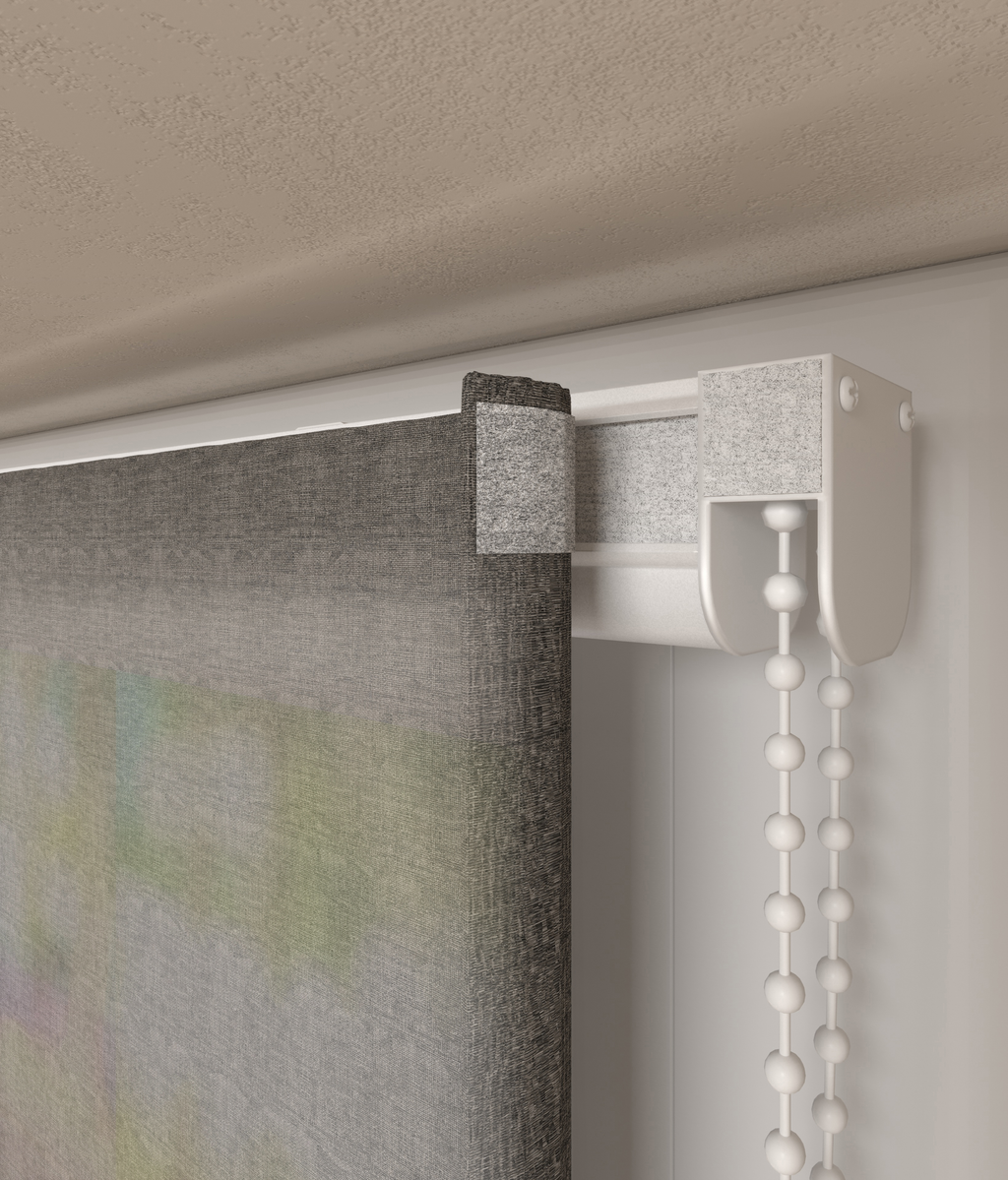Vouwgordijn Linnenlook Grijs