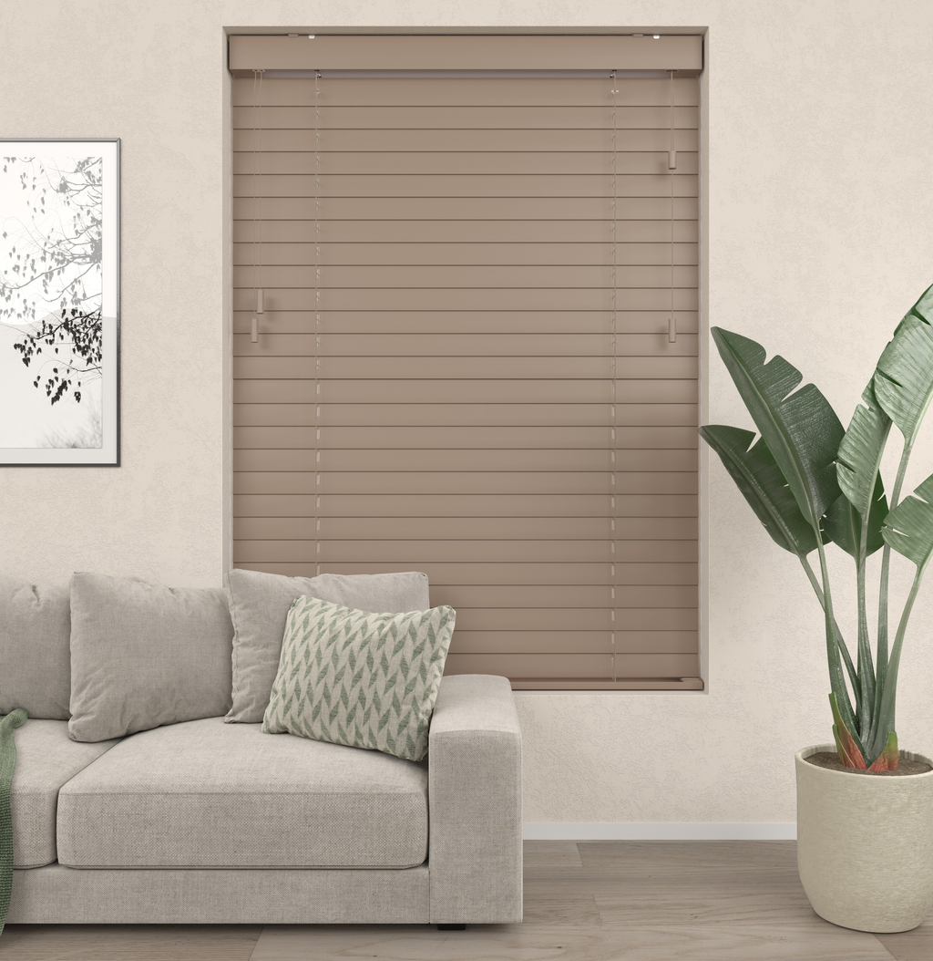 Houten Jaloezie Premium Taupe Afbeelding 4
