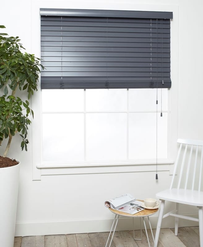 Houten Jaloezieen - Luxe Antraciet