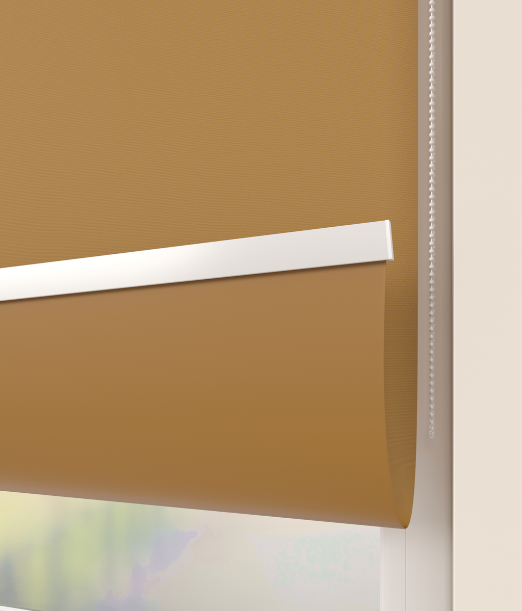 Elektrisch Rolgordijn Rome Verduister Mosterd 5853