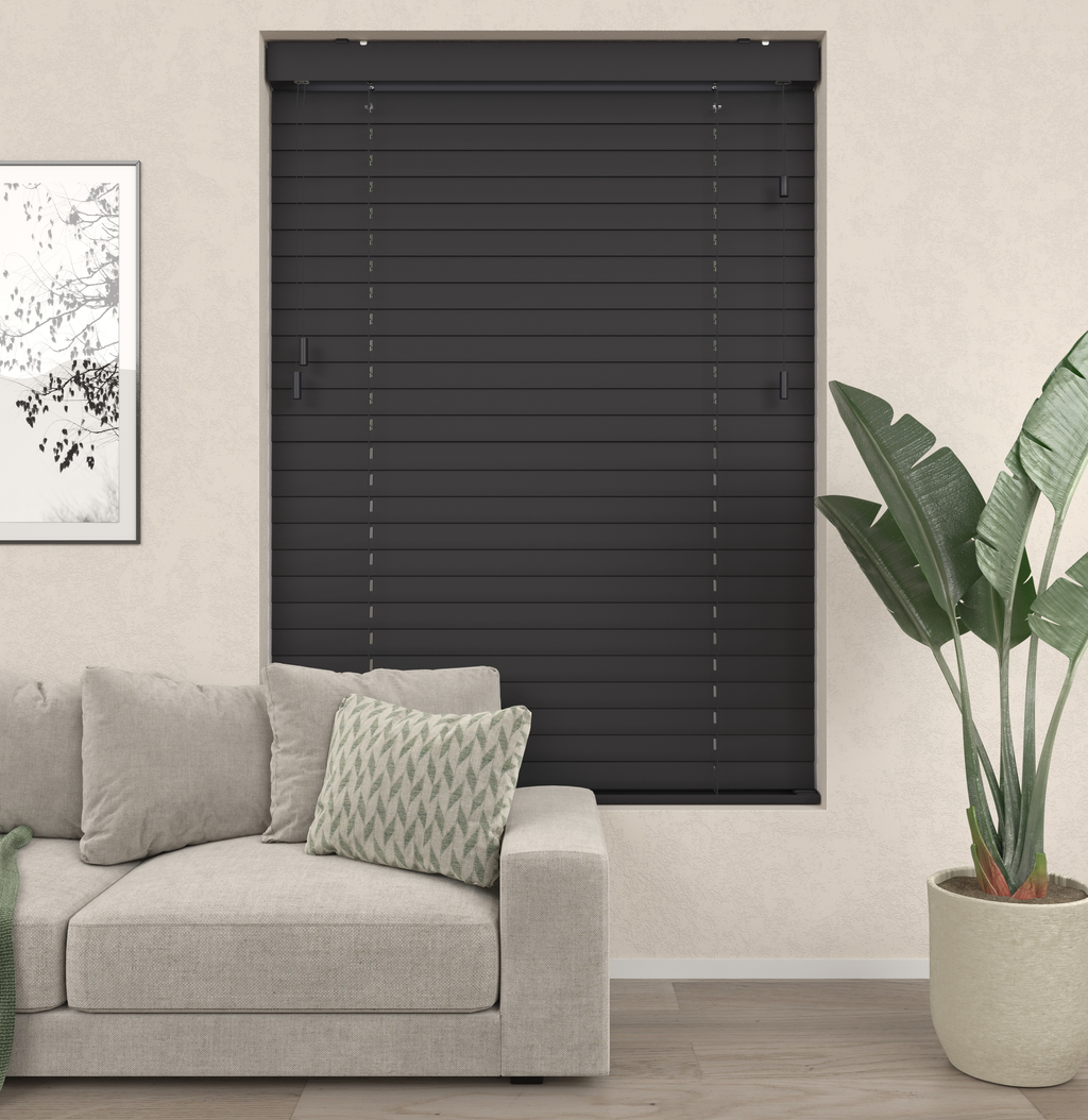Houten Jaloezieën - Premium Zwart