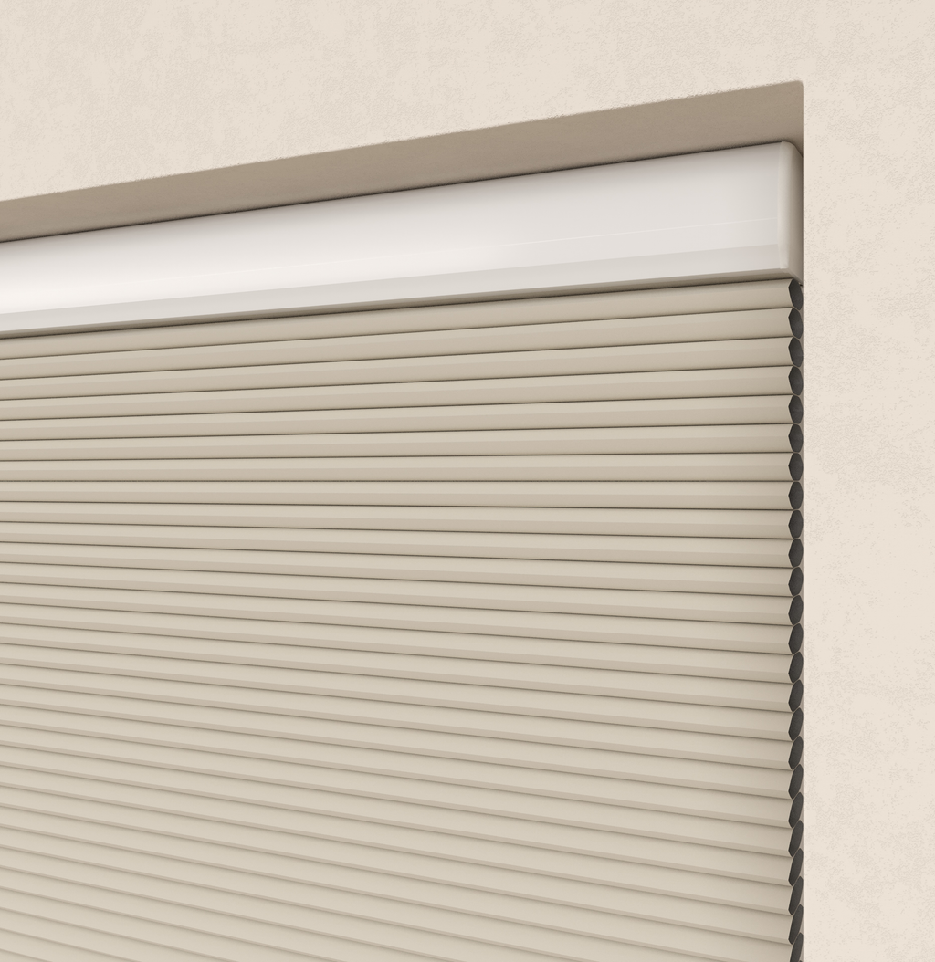 Elektrische Plissé gordijnen Parijs Lichtzand Verduister 5160