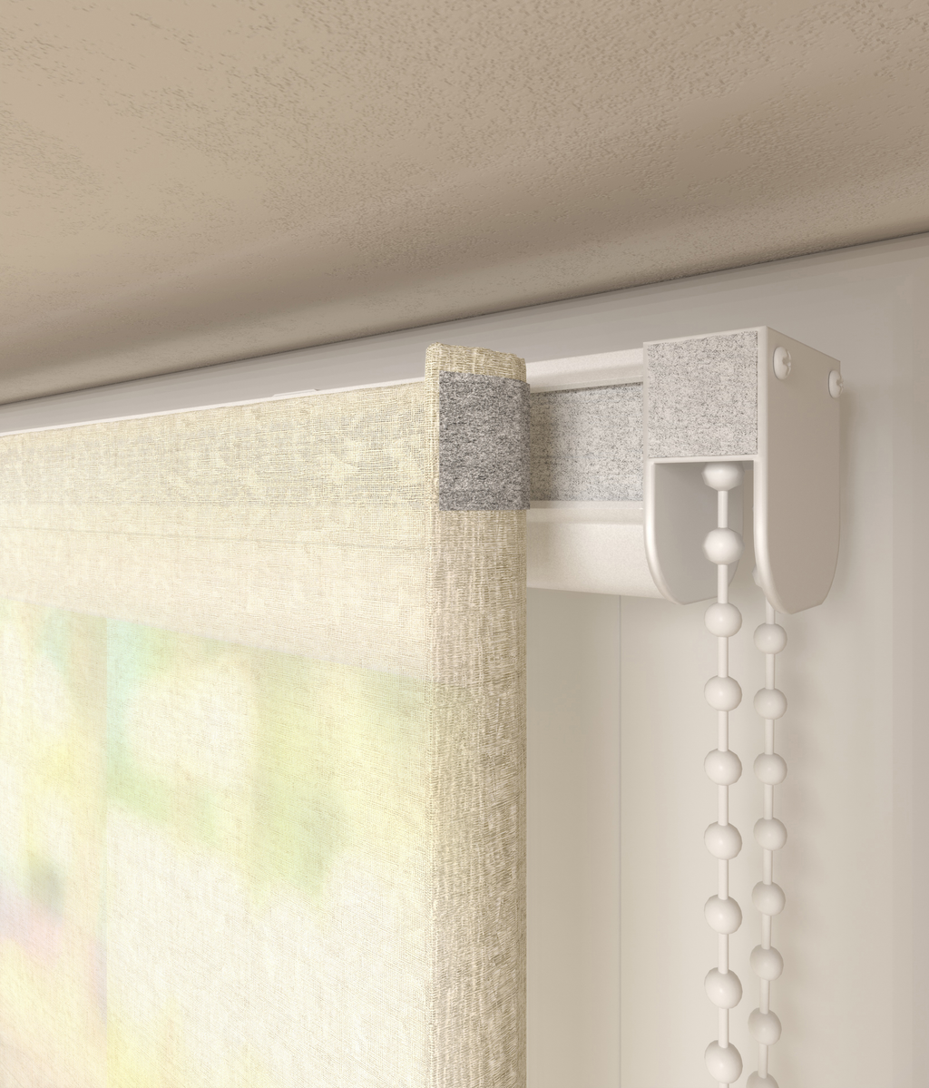 Vouwgordijn Linnenlook Ecru