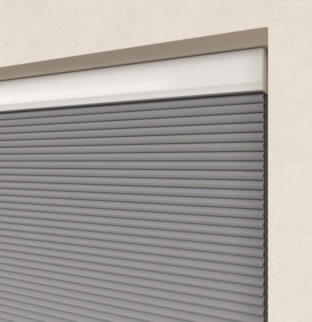 Elektrische Plissé gordijnen Parijs Grijs Verduister 5220