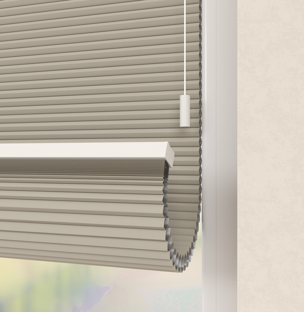 Plissé gordijnen Monaco Zand Verduister 04