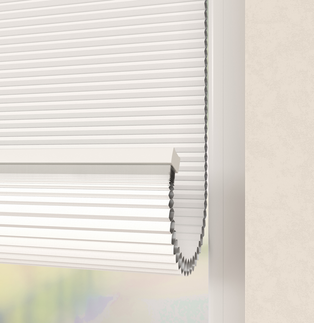 Elektrische Plissé gordijnen Parijs Wit Verduister 5100