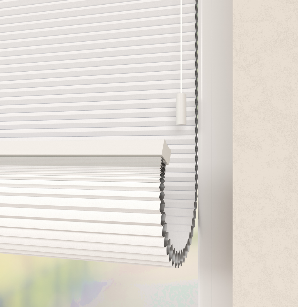 Plissé gordijnen Parijs Wit Verduister 5100