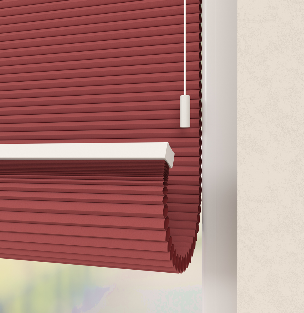 Plissé gordijnen Monaco Rood 06