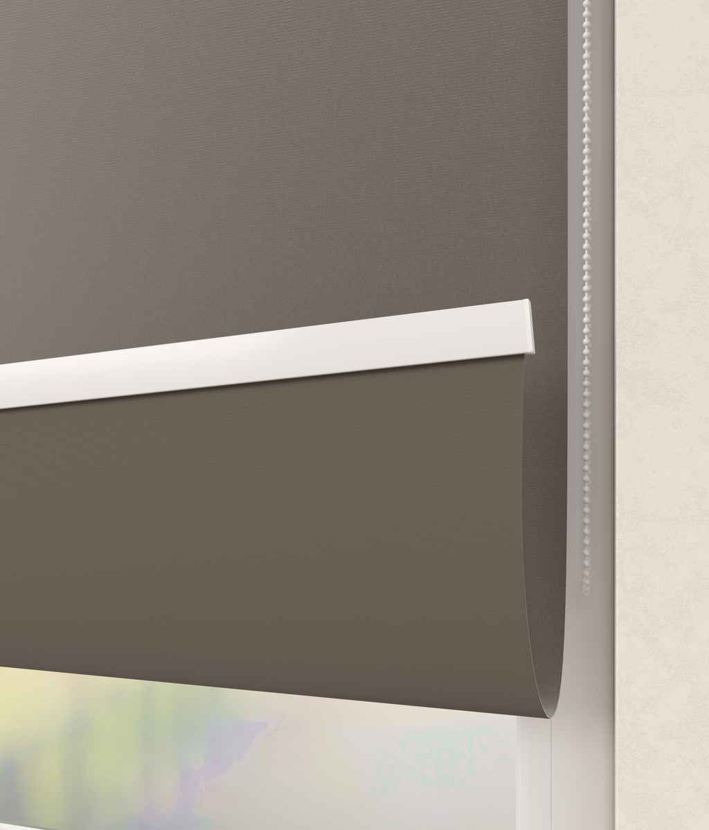 Elektrisch Rolgordijn Milaan Velours Grijstaupe 3600