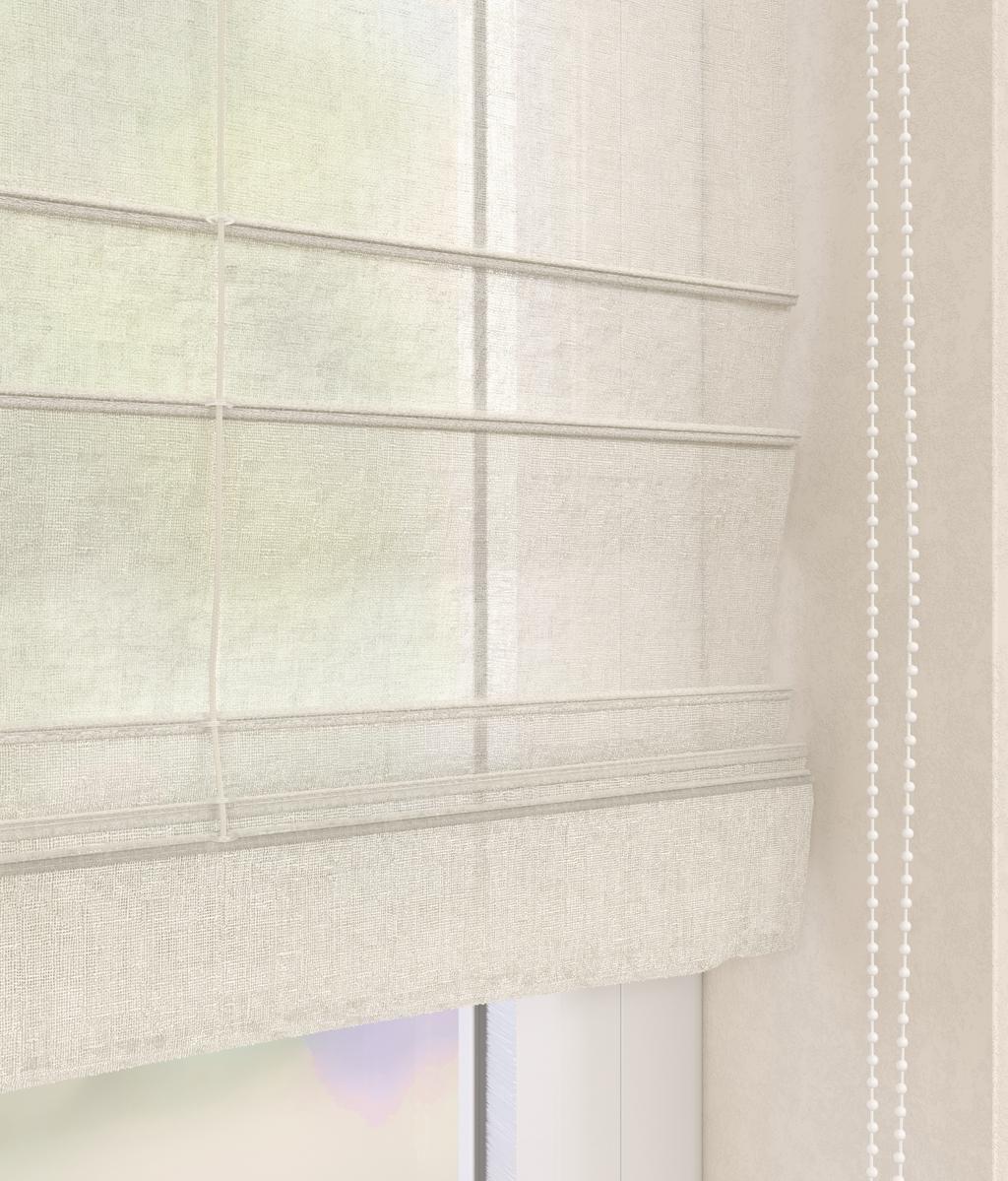 Vouwgordijn Linnenlook Ivoor