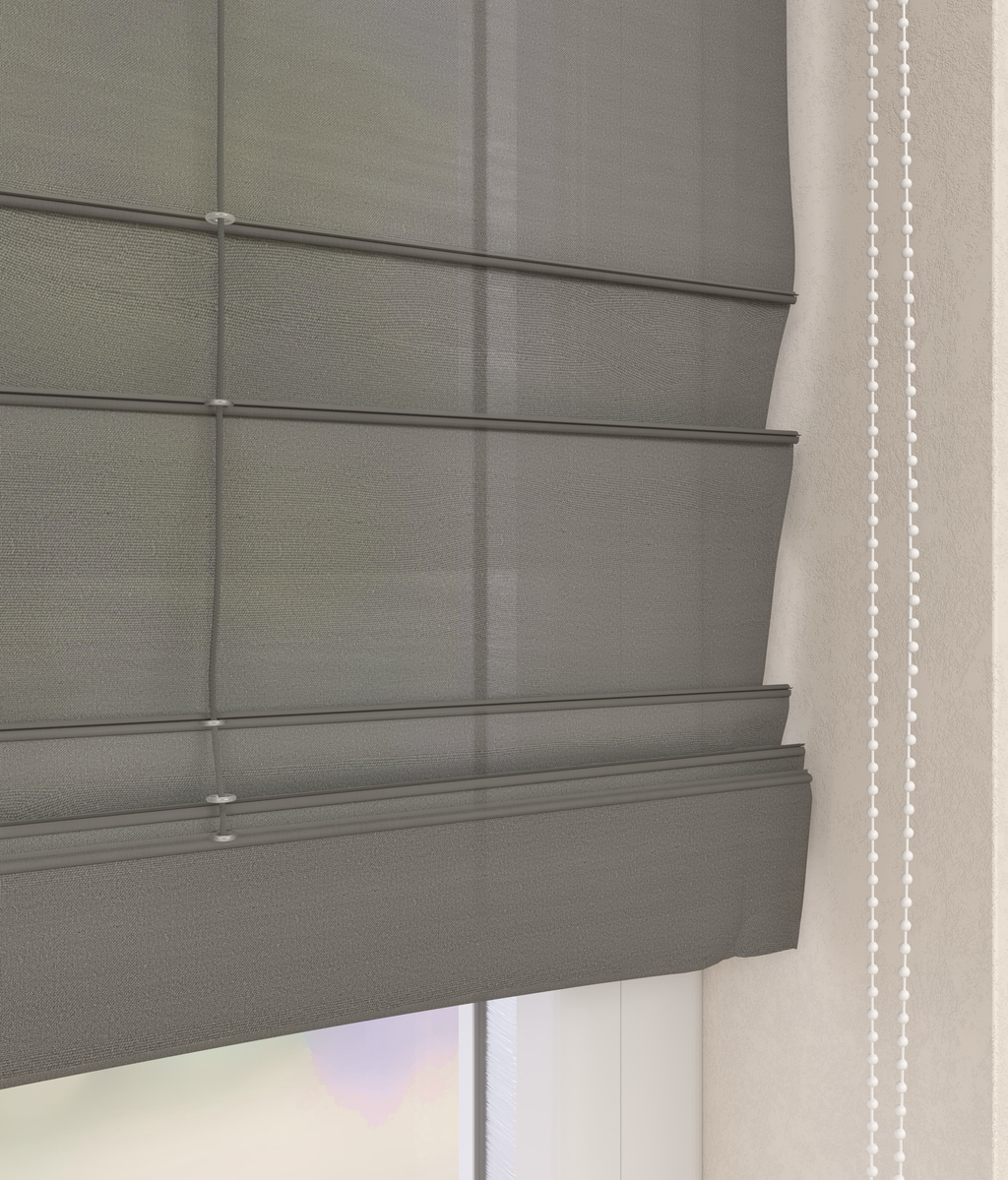 Vouwgordijn Batist Grijs