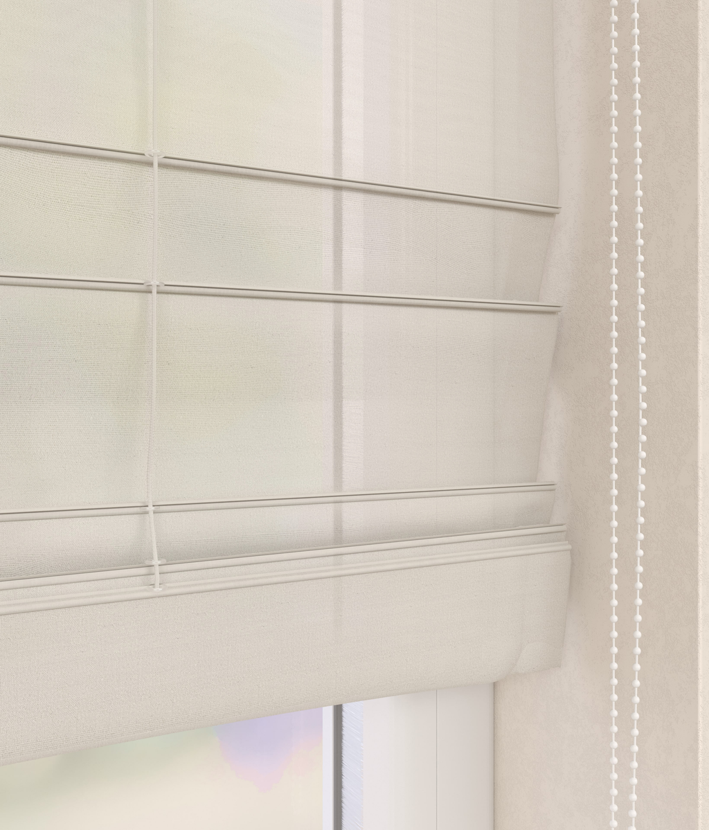 Vouwgordijn Batist Ivoor