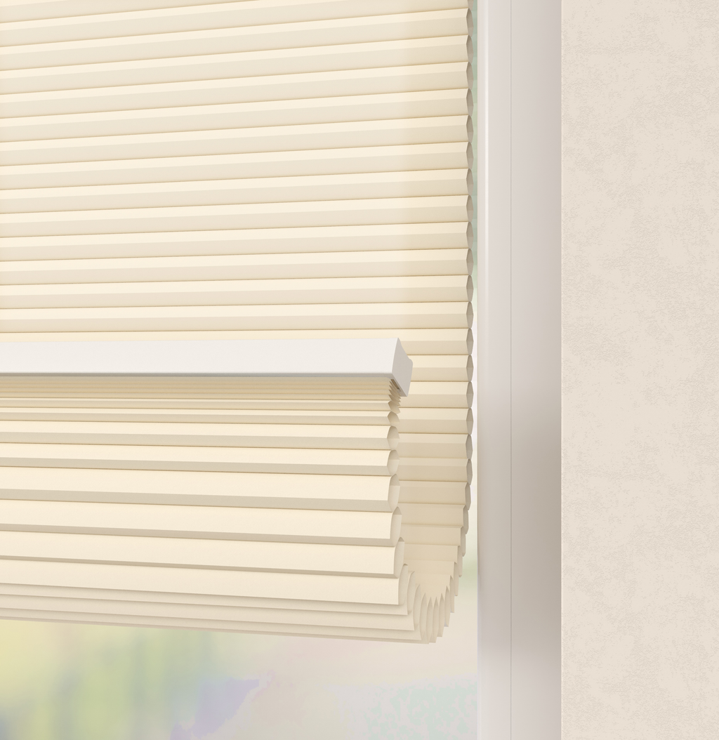 Elektrische Plissé gordijnen Monaco Ecru 02