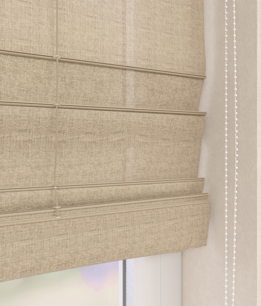 Vouwgordijn Serge Lichtzand 16306