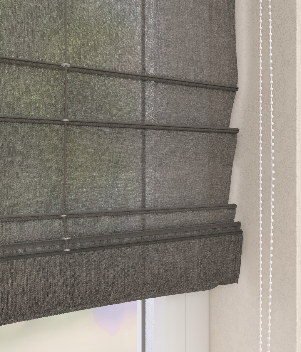Vouwgordijn Linnenlook Grijs