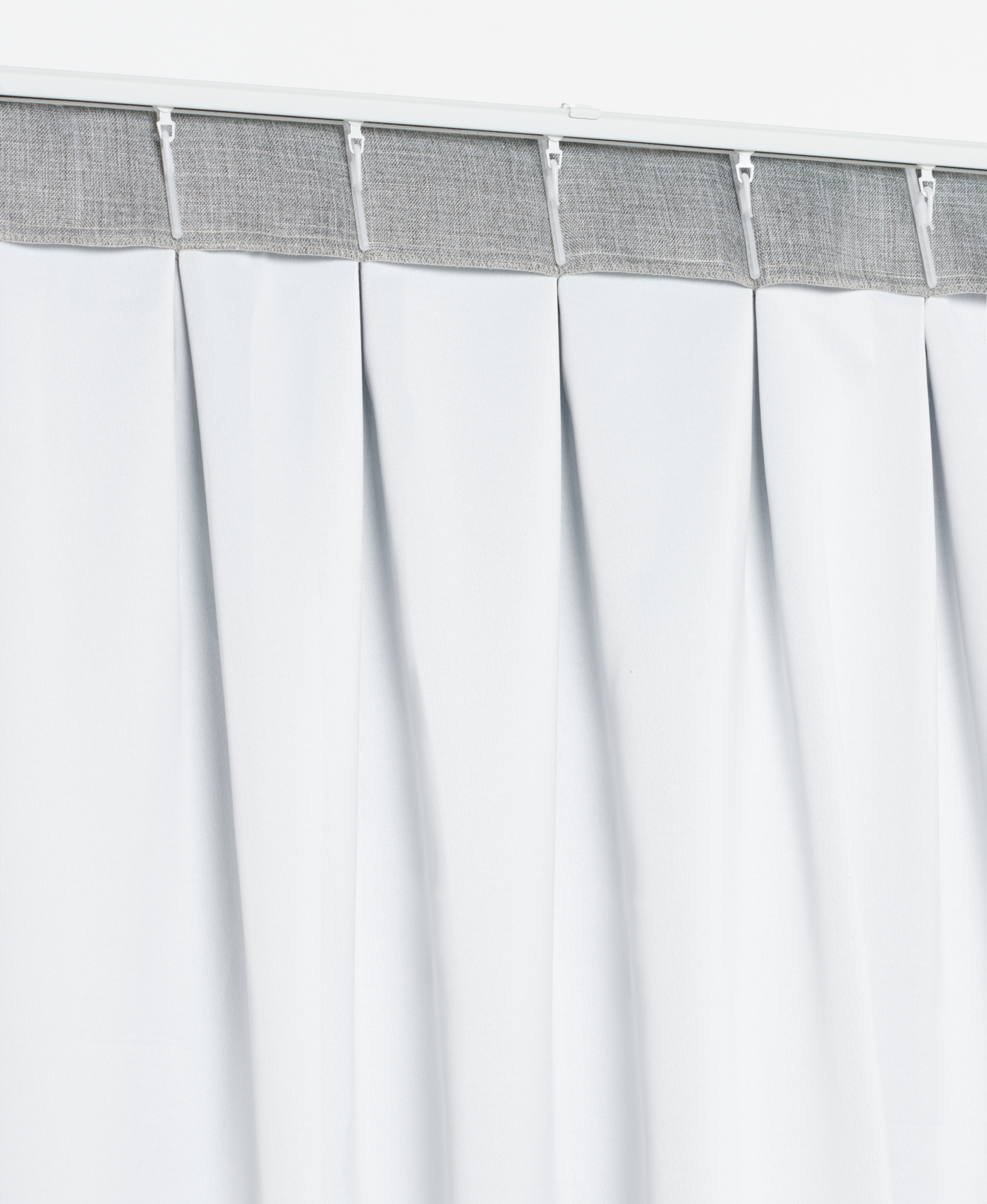 Melodieux Gordijnen Set Van 2 Met Plooiband - Grijs Linnenlook Halfvrij 245x140cm