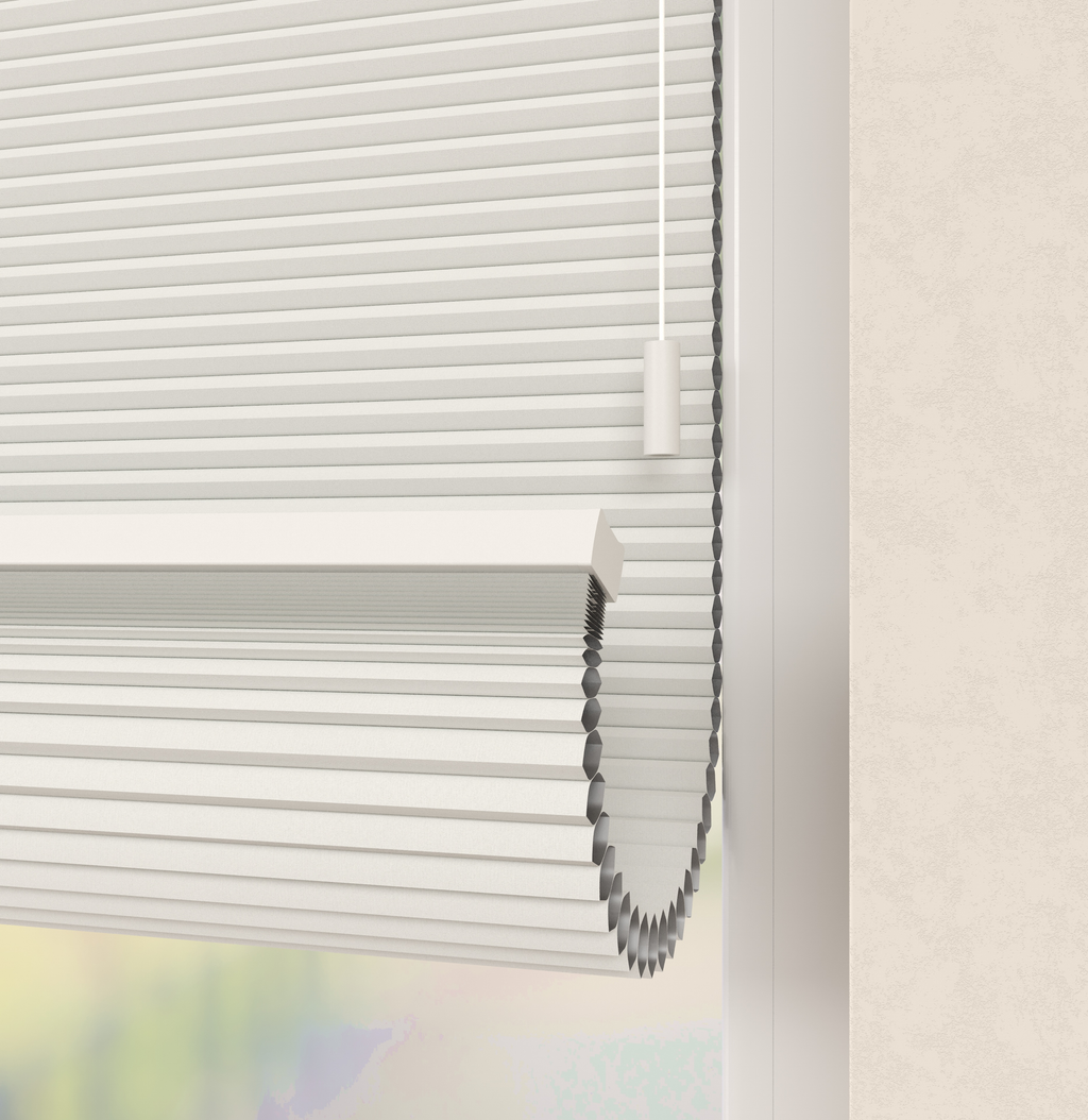 Plissé gordijnen Monaco Wit Verduister 01